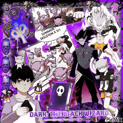 Dark The Black Wizard Cartoon Characters GIF