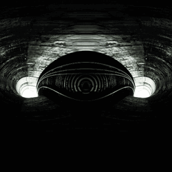 Dark Train Tunnel Illusion GIF