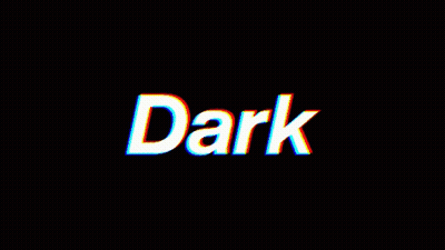 Dark Word In Rainbow Colors GIF
