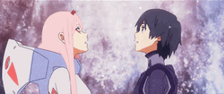 Darling In The Franxx  Zero Two And Hero Bow Anime GIF