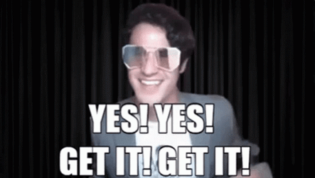 Darren Criss Yes Yes Get It Get It Girl GIF