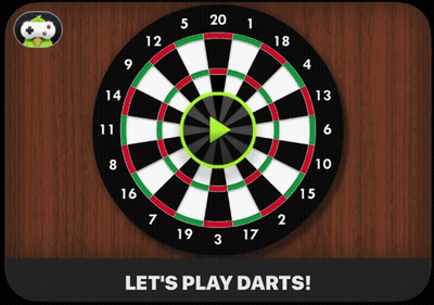 Dart Board Saying Lets Play Darts GIF