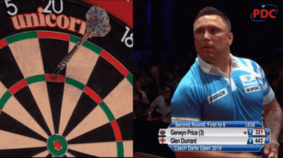 Dart Board With Unicorn On Top GIF