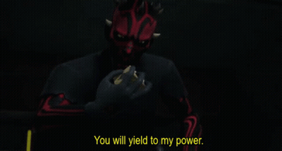 Darth Maul Says You Will Yield GIF