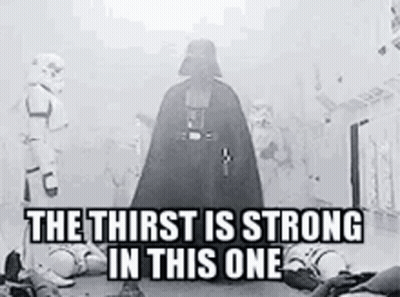 Darth Vader And Stormtroopers Black And White GIF