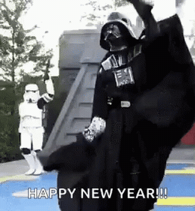 Darth Vader Dancing With Stormtroopers Happy New Year GIF