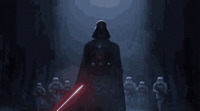 Darth Vader From Star Wars Is Shown In A Pixelated Image GIF