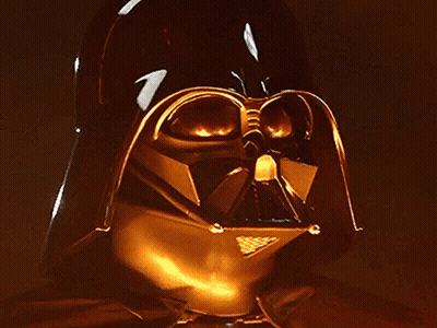 Darth Vader Helmet With Glowing Eyes GIF
