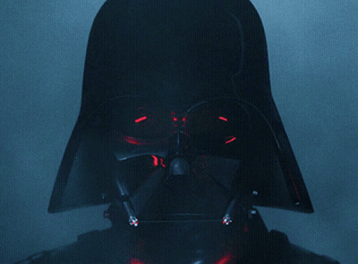 Darth Vader Helmet With Red Lights GIF