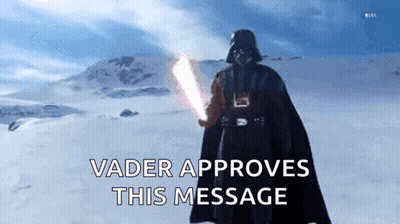 Darth Vader Holding Lightsaber GIF