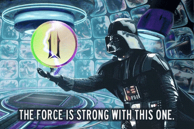 Darth Vader Holding Rainbow Ball The Force Is Strong GIF