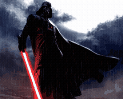 Darth Vader Holding Red Lightsaber GIF