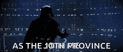 Darth Vader In Front Of Wall With Words GIF