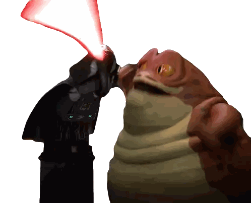 Darth Vader Is Kissing A Frog On The Cheek Sticker
