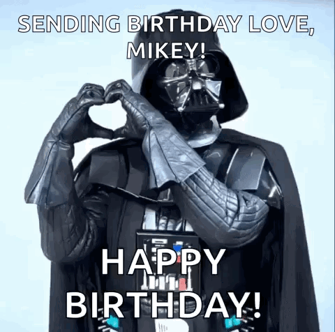 Darth Vader Making Heart Happy Birthday GIF