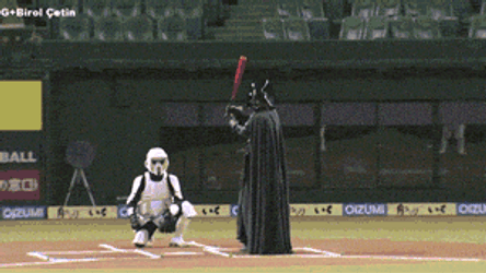 Darth Vader No Plays Baseball GIF