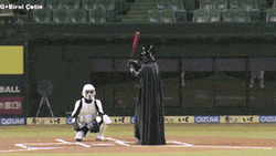 Darth Vader Noooo Baseball Playing  GIF