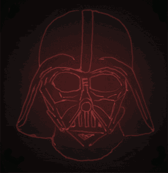 Darth Vader Noooo Red Silhouette Drawing  GIF