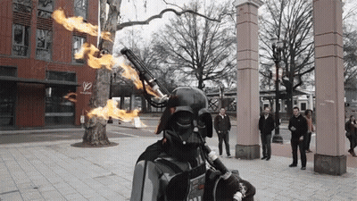 Darth Vader Playing Flaming Bagpipe GIF