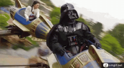 Darth Vader Riding Roller Coaster GIF