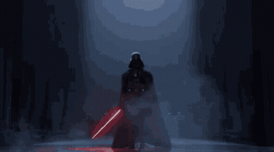 Darth Vader's Face In Darkness GIF