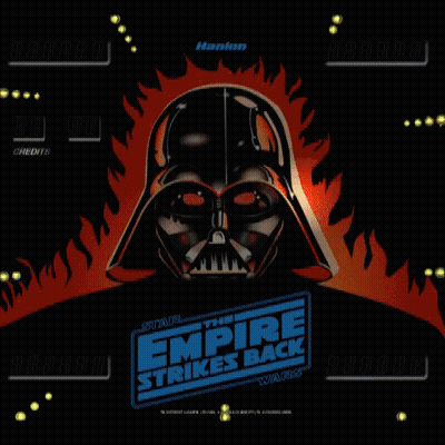 Darth Vader 'S Face Is On A Screen That Says Star Wars Empire Strikes Back GIF