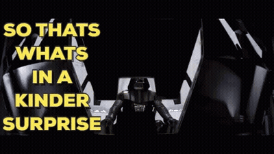 Darth Vader So Thats Whats In A Kinder Surprise GIF