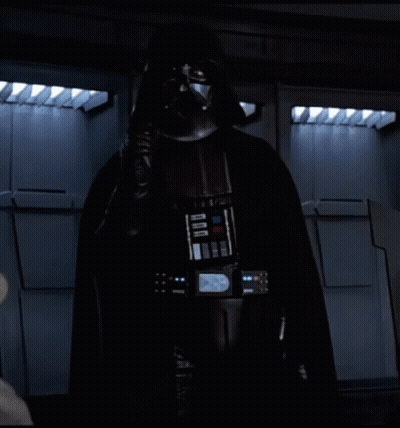 Darth Vader Standing Next To Man GIF