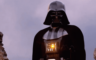 Darth Vader Statue With Chest Light GIF