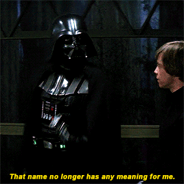 Darth Vader Talking To Luke Skywalker In A Star Wars Scene GIF