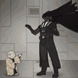 Darth Vader Yoda Raise Arms GIF