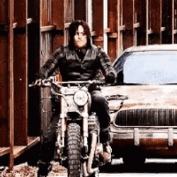 Daryl Dixon Revving Motorcycle GIF