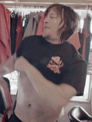 Daryl Dixon Wearing Shirt GIF