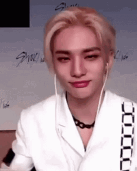 Dashing Hyunjin Shoulder Shrug GIF