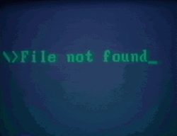 Data Recovery Vintage File Not Found GIF