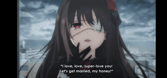 Date A Live Kurumi Cute Lets Get Married GIF