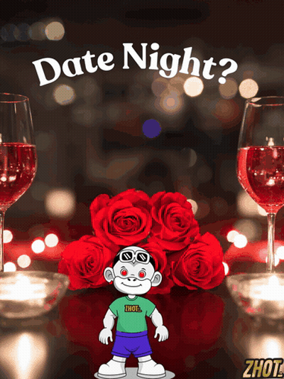 Date Night With Roses And Wine GIF