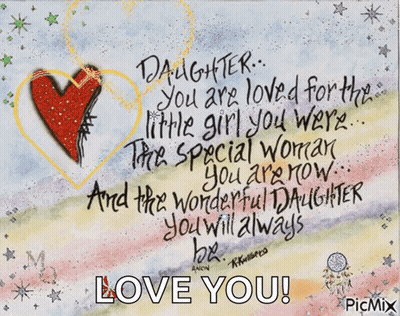 Daughter You Are Loved Card GIF