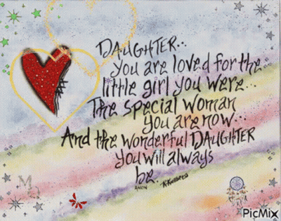 Daughter You Are Loved Little Girl Special Woman Wonderful Daughter GIF