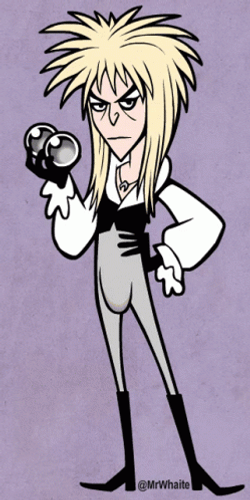 David Bowie Animated Spinning Crystal Balls GIF