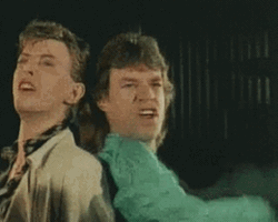 David Bowie Mick Jagger GIF