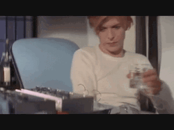 David Bowie Ready Wine Glass GIF
