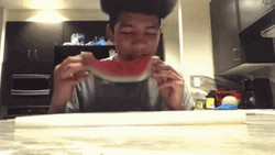 David Eating Watermelon GIF