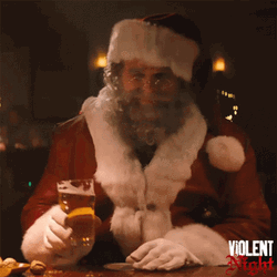 David Harbour Drunk Santa On Violent Night GIF