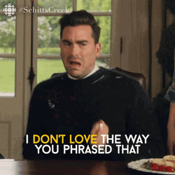 David Rose Annoyed Reaction Schitts Creek GIF