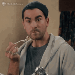 David Rose Nibbling Schitts Creek GIF
