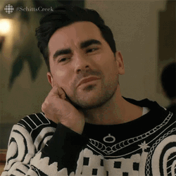 David Rose Schitts Creek Doubtful Reaction GIF
