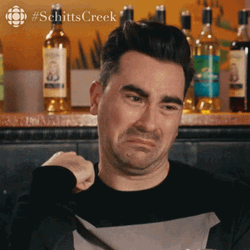 David Rose Sickened Response Schitts Creek GIF