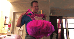 David S Pumpkins Holds Ballerina Dress Dancing GIF