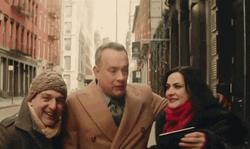David S Pumpkins Selfie With Fans On Street GIF